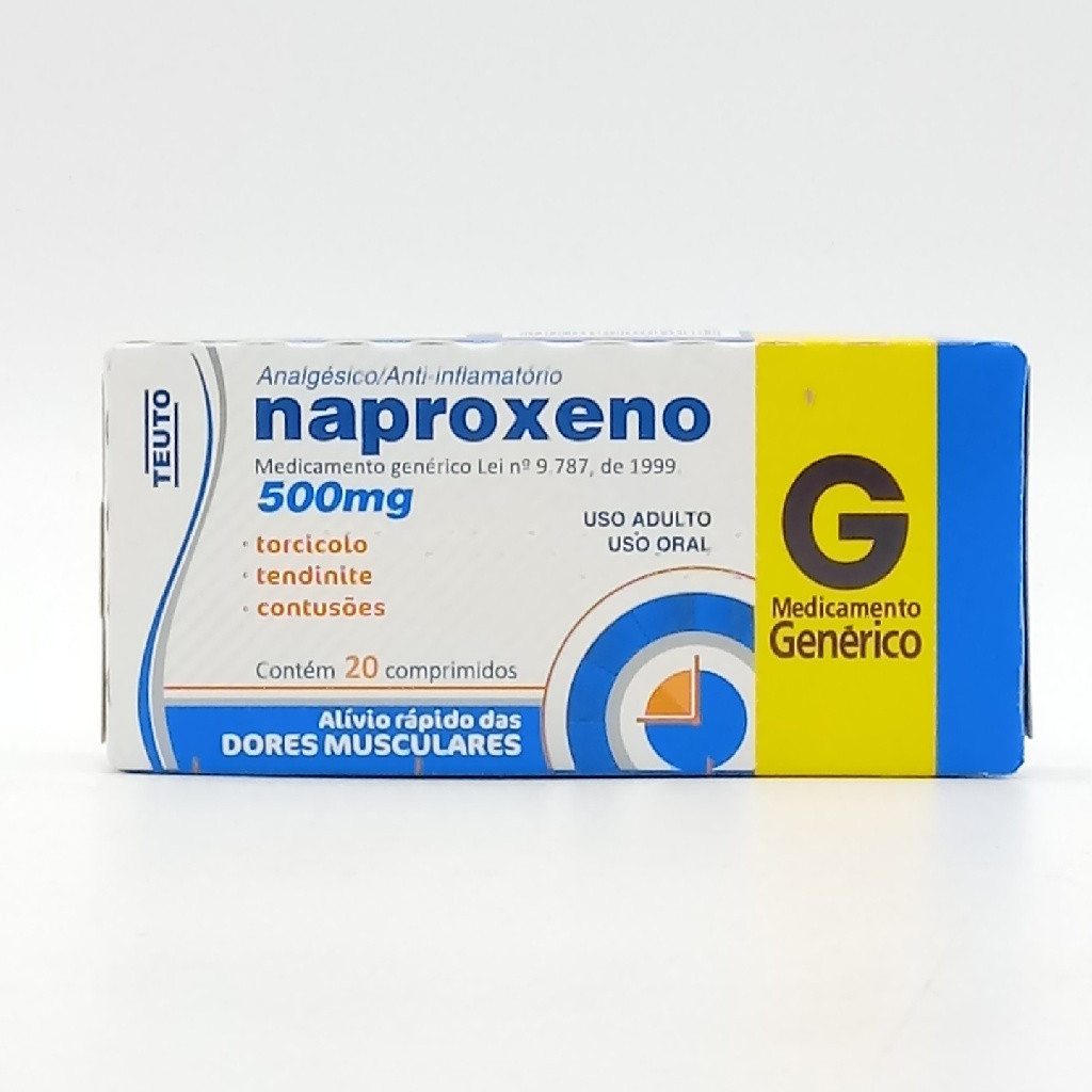 NAPROXENO 500MG GENÉRICO TEUTO 20 COMPIMIDOS