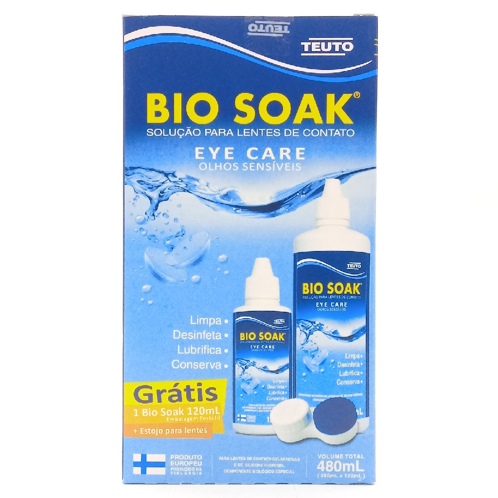 KIT BIO SOAK SOL LENTE CONTATO 480ML