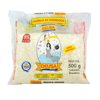 FARINHA DE MANDIOCA DEUSA BRANCA GROSSA 500 G