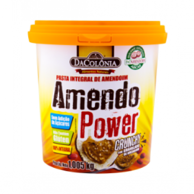 PASTA DE AMENDOIM DACOLÔNIA CRUNCHY 1,005 KG