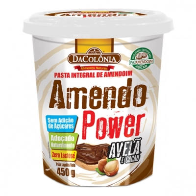 PASTA DE AMENDOIM DACOLÔNIA AVELÃ E CACAU 450G