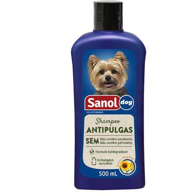 SHAMPOO PARA CÃO SANOL DOG ANTI PULGAS 500 ML