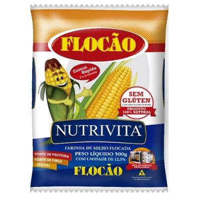 FARINHA DE MILHO NUTRIVITA FLOCÃO MILHO 500 GRAMAS