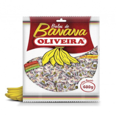 BALA DE BANANA OLIVEIRA 600G