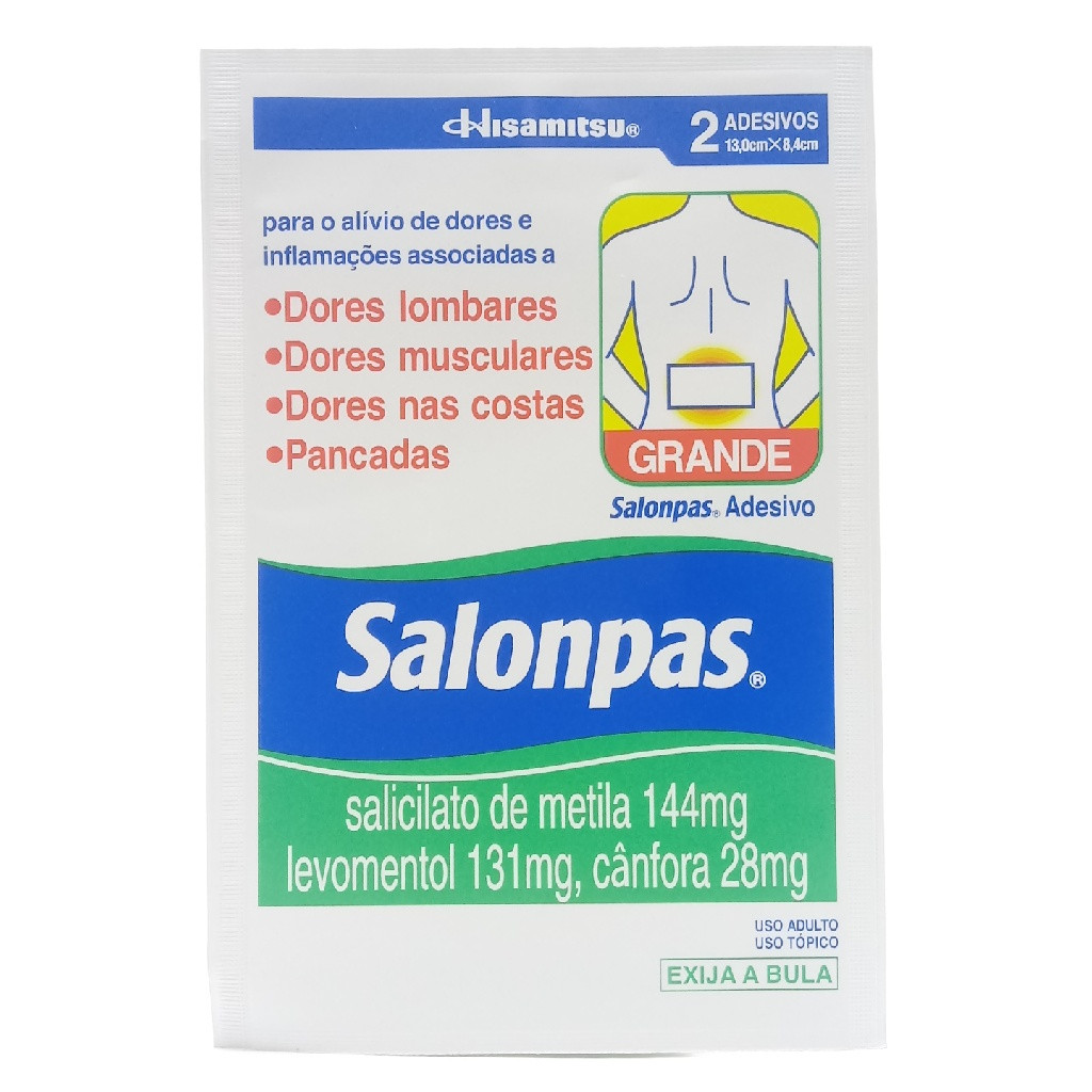 SALONPAS EMPLASTRO GRANDE COM 2 ADESIVOS