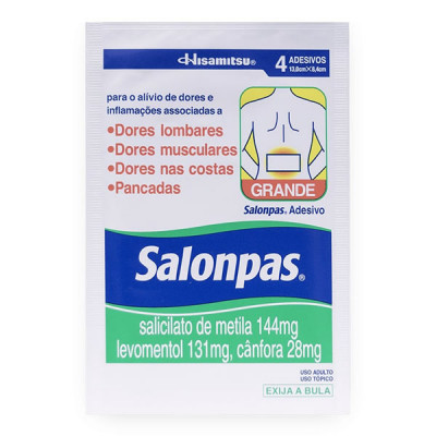 ADESIVO SALONPAS GRANDE 4 UNIDADES