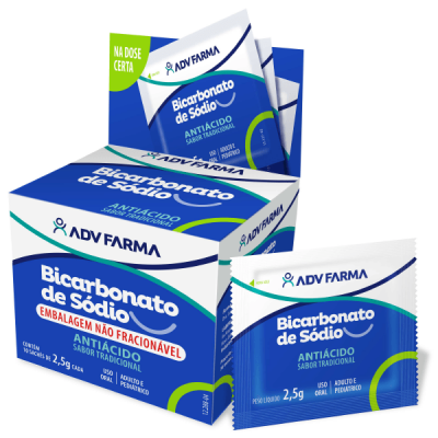 BICARBONATO DE SÓDIO 2,5G ADV FARMA 10 SACHES