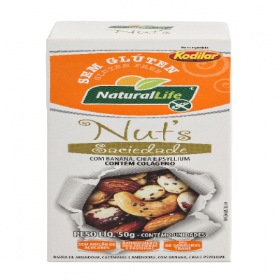 BARRA DE NUTS KODILAR SACIEDADE SEM GLÚTEN 25G