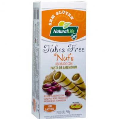 TUBES FREE NATURAL LIFE S/ GLÚTEM PASTA AMENDOIM 50G