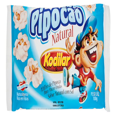 PIPOCA DE MICROONDAS KODILAR NATURAL 100G