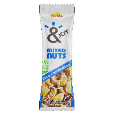 BARRA DE CEREAL MIXED NUTS AGTAL COCO + AMÊNDOAS 30G
