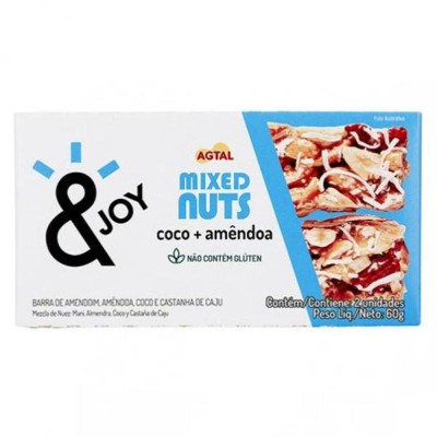 BARRA MIXED NUTS AGTAL COCO 60 G