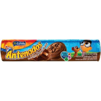 BISCOITO RECHEADO ESTRELA ANTENADOS CHOCOLATE 120G