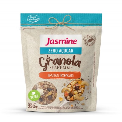 GRANOLA JASMINE ZERO AÇÚCAR FRUTAS TROPICAIS 250 G