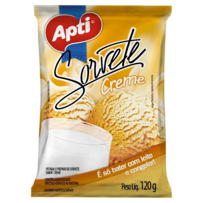 PÓ PARA SORVETE APTI CREME 120G