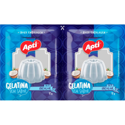 GELATINA APTI SEM SABOR 24 GRAMAS