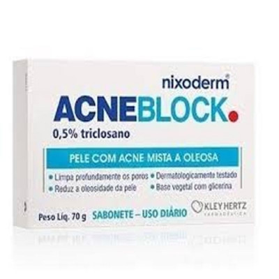 ACNEBLOCK SABONETE EM BARRA PELE COM ACNE MISTA A OLEOSA 70G