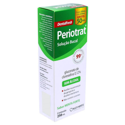 SOLUÇÃO BUCAL PERIOTRAT MENTA SEM ÁLCOOL 250ML