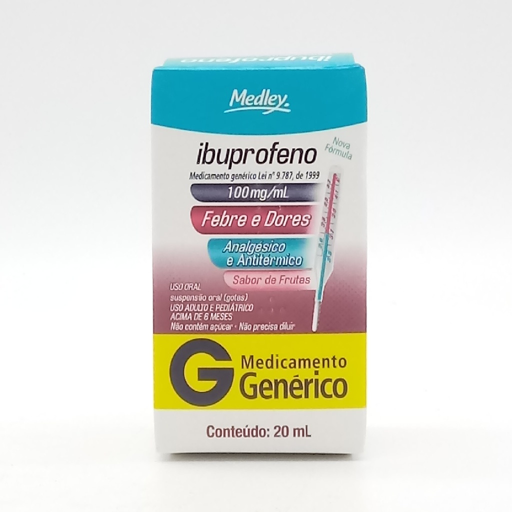 IBUPROFENO 100MG GOTAS 20ML GENÉRICO MEDLEY