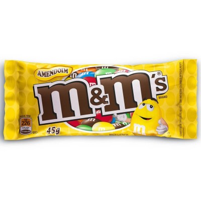 CONFEITO DE CHOCOLATE M&M'S COM AMENDOIM 45 GRAMAS