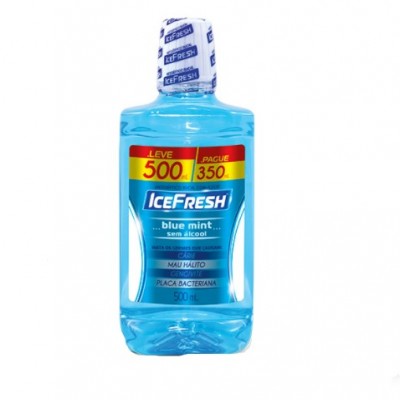 ANTISSÉPTICO ICEFRESH BLUE MINT LEVE 500 ML PAGUE 350 ML