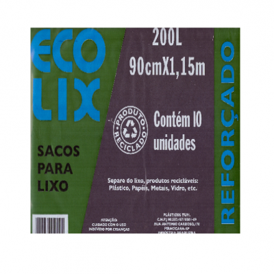 SACO PARA LIXO ECO LIX 200L 10 UN