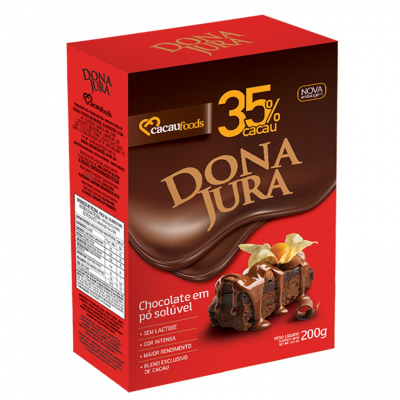 CHOCOLATE EM PÓ DONA JURA SOLÚVEL 35% 200G