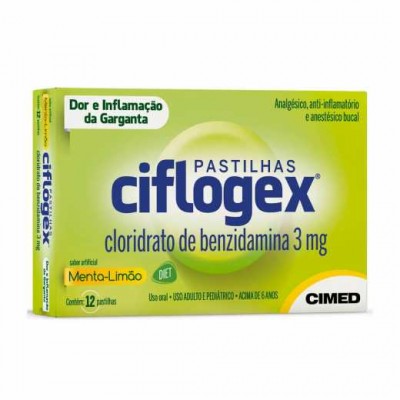 CIFLOGEX MENTA E LIMÃO DIET 12 PASTILHAS