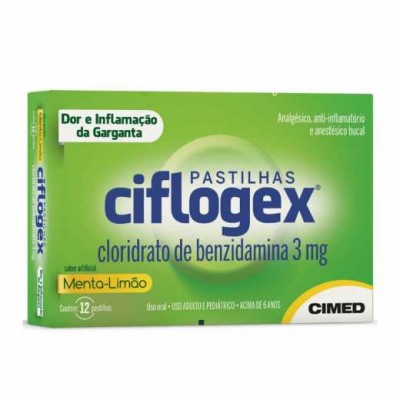 CIFLOGEX MENTA E LIMÃO 12 PASTILHAS