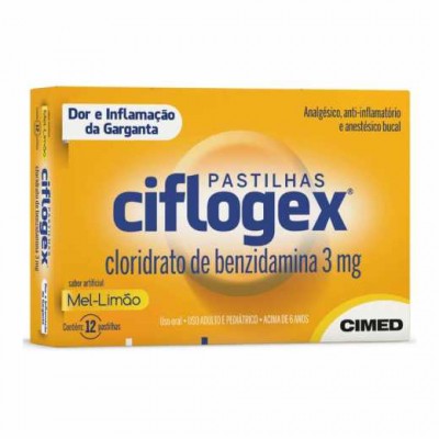 CIFLOGEX MEL-LIMÃO 12 PASTILHAS