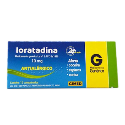 LORATADINA GENÉRICO 10MG 12 COMPRIMIDOS