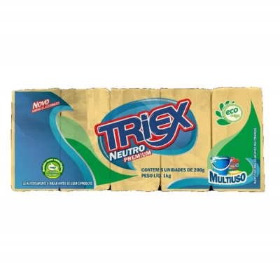 SABÃO EM BARRA TRIEX NEUTRO PREMIUM 1KG