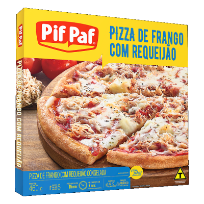 PIZZA PIF PAF FRANGO COM REQUEIJÃO 460 GRAMAS