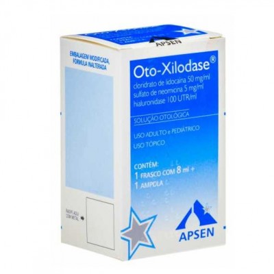 OTO-XILODASE 50 MG/ML + 5 MG/ML + 100 UTR/ML APSEN 8 ML + AMPOLA