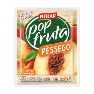 REFRESCO POP FRUTA PÊSSEGO 25G