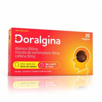 DORALGINA 300+30+30MG NEO QUÍMICA 20 COMPRIMIDOS