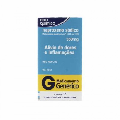 NAPROXENO SÓDICO 550MG GENÉRICO NEO QUÍMICA 10 COMPRIMIDOS