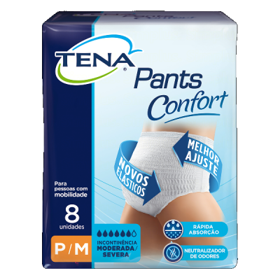 FRALDA GERIÁTRICA TENA CONFORT P/M 8 UNIDADES