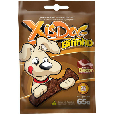 ALIMENTO PARA CÃES BIFINHO XISDOG SABOR BACON 65 GRAMAS