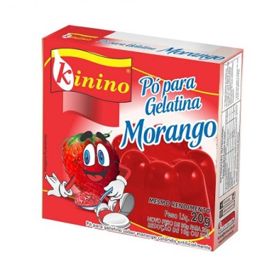 GELATINA KININO MORANGO 20 GRAMAS