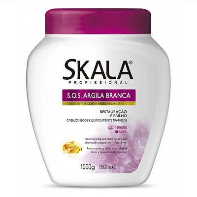 CREME DE TRATAMENTO SKALA ARGILA BRANCA 1KG