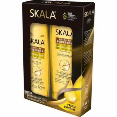 KIT SKALA SHAMPOO + CONDICIONADOR MANTEIGA DE KARITE 325ML