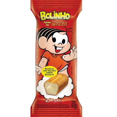 BOLINHO TURMA DA MÔNICA BAUNILHA RECHADO DE BAUNILHA 40G