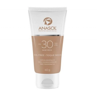 PROTETOR SOLAR FACIAL ANASOL FPS30 60G BASE MÉDIA