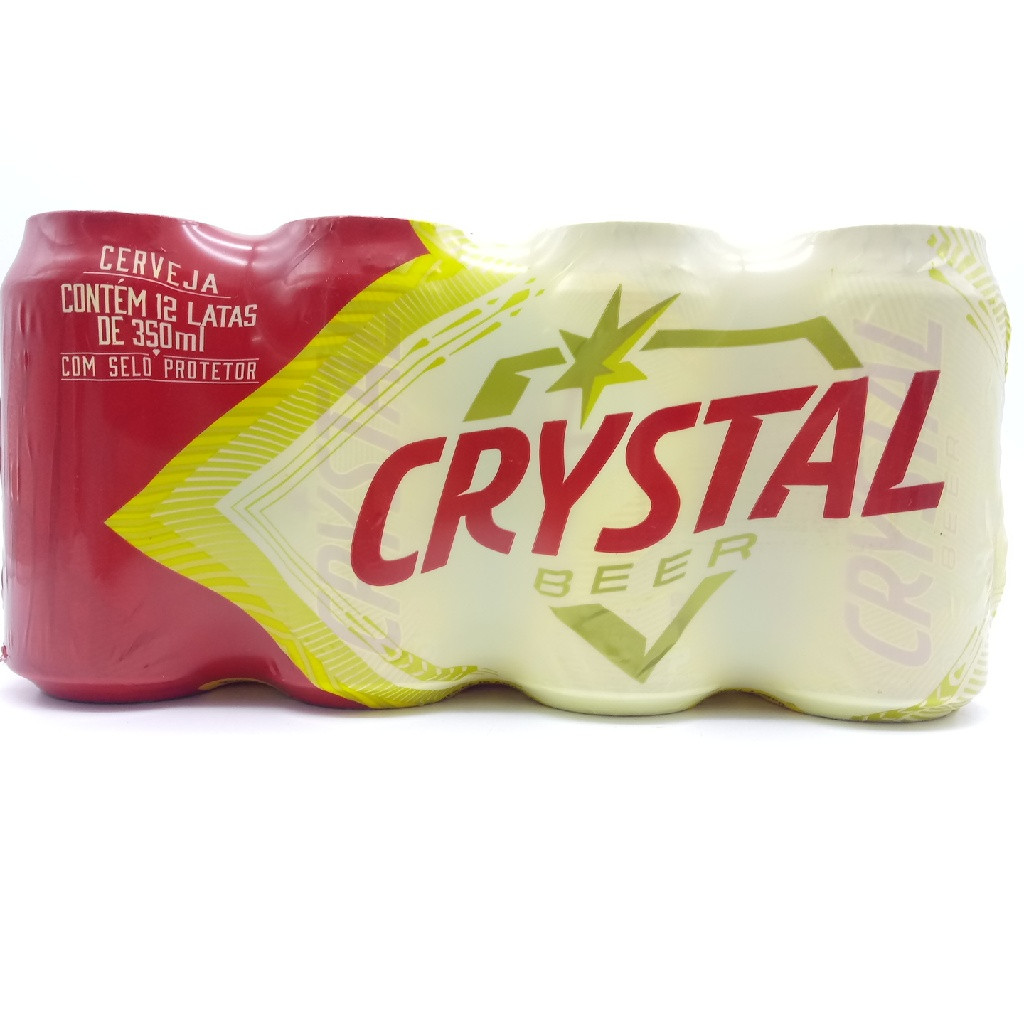 CERVEJA CRYSTAL CONTÉM 12 LATAS DE 350 ML