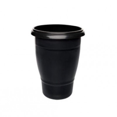 VASO GIGANTE PRETO INPLAST REDONDO 15 LITROS