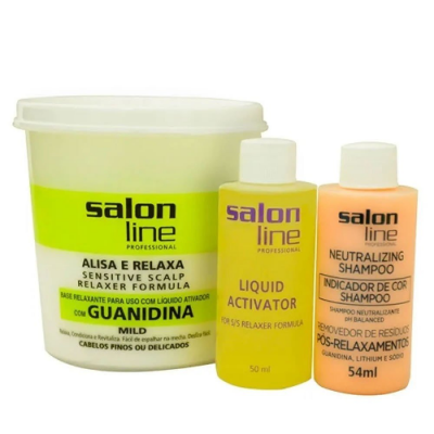 KIT ALISANTE SALON LINE GUANIDINA MILD 215 GRAMAS