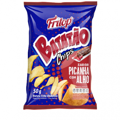 BATATA CHIPS FRITOP PICANHA COM ALHO 50G