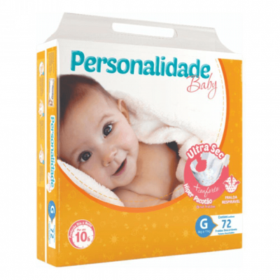 FRALDA PERSONALIDADE BABY ULTRA SEC G 72 UNIDADES