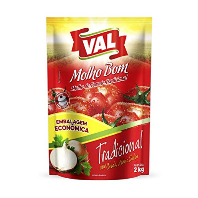 MOLHO DE TOMATE TRADICIONAL VAL 2KG